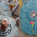 Gearbox-Repair2 Gearbox repair before and after replacing components, cleaned and repainted